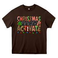Chocolate Brown christmas spirit activate Heavy Core Tee - Jasminsmagicworld