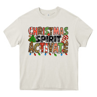 Cream christmas spirit activate Heavy Core Tee - Jasminsmagicworld