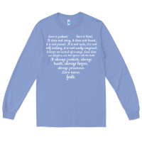 Colony Blue Love is patient Love is Kind 1 Corinthians 1348 Long Sleeve Tee - trangStudio