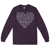 Plum Love is patient Love is Kind 1 Corinthians 1348 Long Sleeve Tee - trangStudio