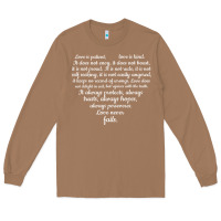 Toasted Coconut Love is patient Love is Kind 1 Corinthians 1348 Long Sleeve Tee - trangStudio