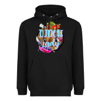Black western lunch lady Heavyweight Hoodie - BarkalooDesign