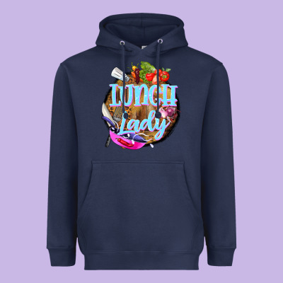 Western Lunch Lady Heavyweight Hoodie Designed By Barkaloodesign