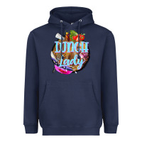 Navy western lunch lady Heavyweight Hoodie - BarkalooDesign