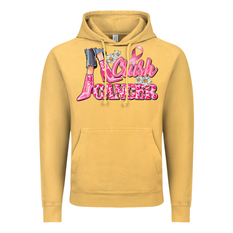 Crush Cancer Vintage Hoodie by CowGirlArtShop | Teevron