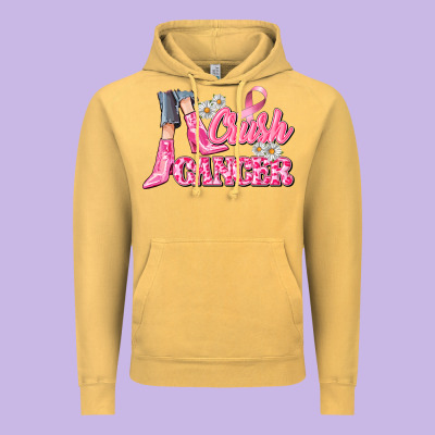 Crush Cancer Vintage Hoodie Designed By Cowgirlartshop