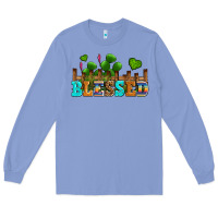 Colony Blue blessed olivia Long Sleeve Tee - OliviaCreatesArt