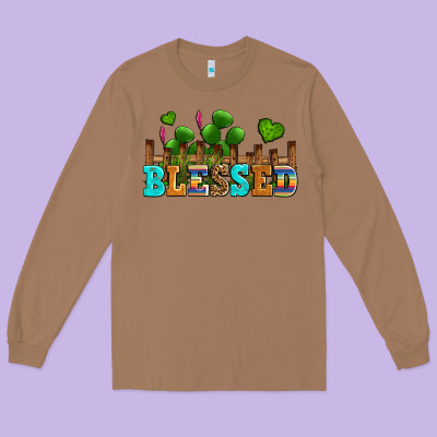 Blessed Olivia Long Sleeve Tee Designed By Oliviacreatesart