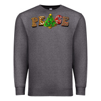 Charcoal Heather christmas peace Premium Sweatshirt - BarkalooDesign