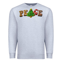 Heather Grey christmas peace Premium Sweatshirt - BarkalooDesign