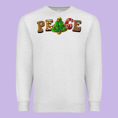 Christmas Peace Premium Sweatshirt Designed By Barkaloodesign