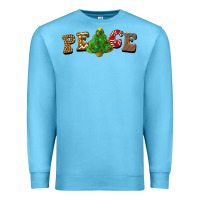 Ocean Blue christmas peace Premium Sweatshirt - BarkalooDesign
