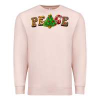 Pale Pink christmas peace Premium Sweatshirt - BarkalooDesign