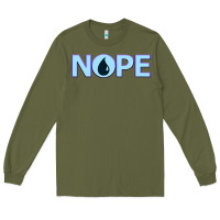 Army Green NOPE  Blue Magic  Island Mana Symbol Long Sleeve Tee - trangStudio