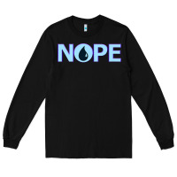 Black NOPE  Blue Magic  Island Mana Symbol Long Sleeve Tee - trangStudio