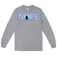Heather Grey NOPE  Blue Magic  Island Mana Symbol Long Sleeve Tee - trangStudio
