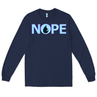 Navy NOPE  Blue Magic  Island Mana Symbol Long Sleeve Tee - trangStudio