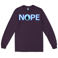 Plum NOPE  Blue Magic  Island Mana Symbol Long Sleeve Tee - trangStudio