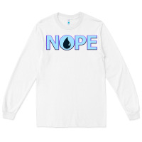 White NOPE  Blue Magic  Island Mana Symbol Long Sleeve Tee - trangStudio