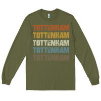 Army Green Retro Vintage Tottenham London Long Sleeve Tee - trangStudio