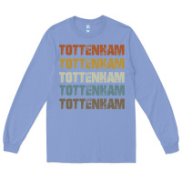 Colony Blue Retro Vintage Tottenham London Long Sleeve Tee - trangStudio