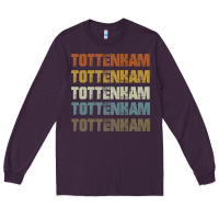 Plum Retro Vintage Tottenham London Long Sleeve Tee - trangStudio