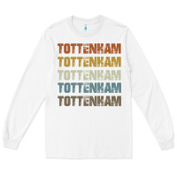 White Retro Vintage Tottenham London Long Sleeve Tee - trangStudio
