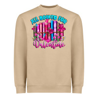 Mushroom All Booked For Valentines Heavyweight Sweatshirt - CowhideDigitalArt