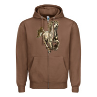 Chestnut percheron horse Zipper Hoodie - LillyAllenDesigns