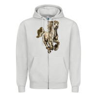 Dove Grey percheron horse Zipper Hoodie - LillyAllenDesigns
