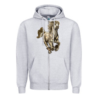 Heather Grey percheron horse Zipper Hoodie - LillyAllenDesigns