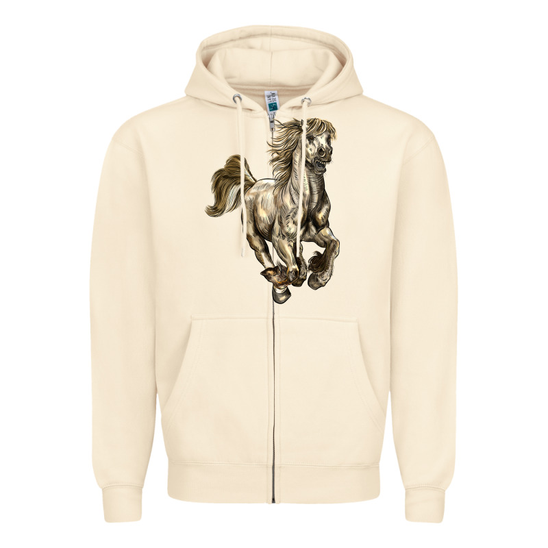 Percheron Horse Zipper Hoodie by LillyAllenDesigns | Teevron