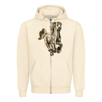 Sandshell percheron horse Zipper Hoodie - LillyAllenDesigns