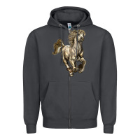Smoke percheron horse Zipper Hoodie - LillyAllenDesigns