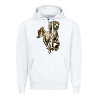 White percheron horse Zipper Hoodie - LillyAllenDesigns