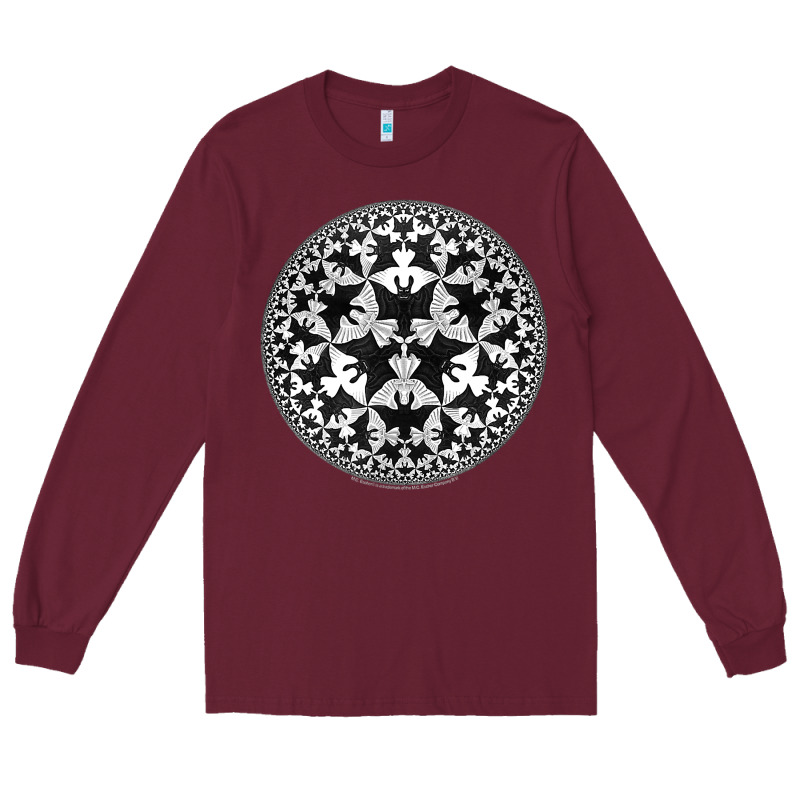 M.c. Escher Circle Limit Iv Long Sleeve Tee by trangStudio | Teevron