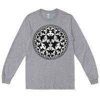 Heather Grey M.C. Escher Circle Limit IV Long Sleeve Tee - trangStudio