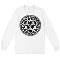 White M.C. Escher Circle Limit IV Long Sleeve Tee - trangStudio