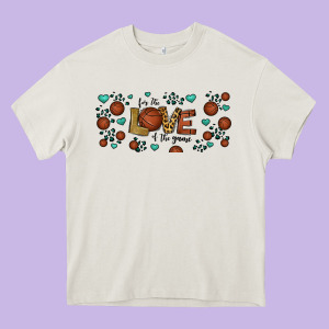 For The Love Of The Game Basketball Heavy Core Tee Designed By Jasminsmagicworld