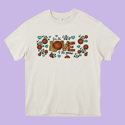 For The Love Of The Game Basketball Heavy Core Tee Designed By Jasminsmagicworld