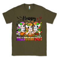 Army Green happy hallothanksmas unicorns Classic Tee - texasbilliewilder