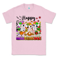 Bubblegum Pink happy hallothanksmas unicorns Classic Tee - texasbilliewilder