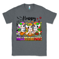 Charcoal Heather happy hallothanksmas unicorns Classic Tee - texasbilliewilder