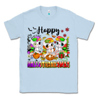 Dusty Blue happy hallothanksmas unicorns Classic Tee - texasbilliewilder