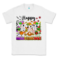 White happy hallothanksmas unicorns Classic Tee - texasbilliewilder