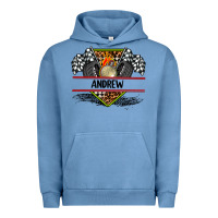 Pigment Pebble Blue custom name race flag and race equipment Urban Hoodie - AdoDesignShop