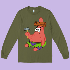 Patrick The Star Gift Long Sleeve Tee Designed By Trangstudio