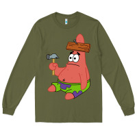Army Green patrick the star gift Long Sleeve Tee - trangStudio