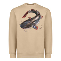 Mushroom Catfish Illustrations Heavyweight Sweatshirt - LillyAllenDesigns