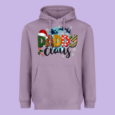 Daddy Claus Christmas Heavyweight Hoodie Designed By Barkaloodesign